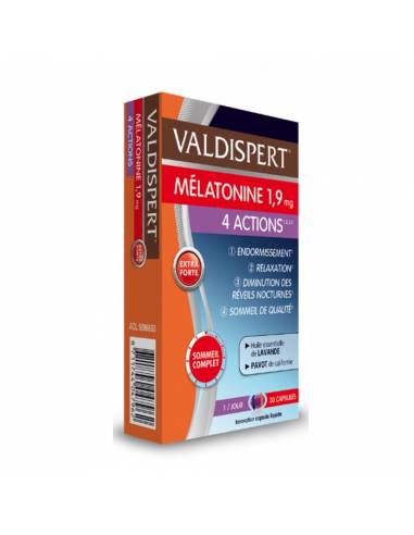 Mélatonine 1.9 mg 4 Actions 30...